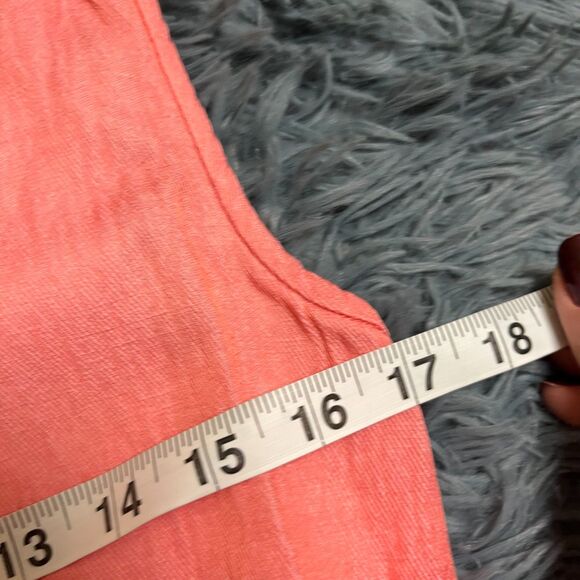 Zero + Maria Cornejo Salmon Linen Blend Asymmetrical Textured Blouse Sz 4 S - Picture 4 of 5